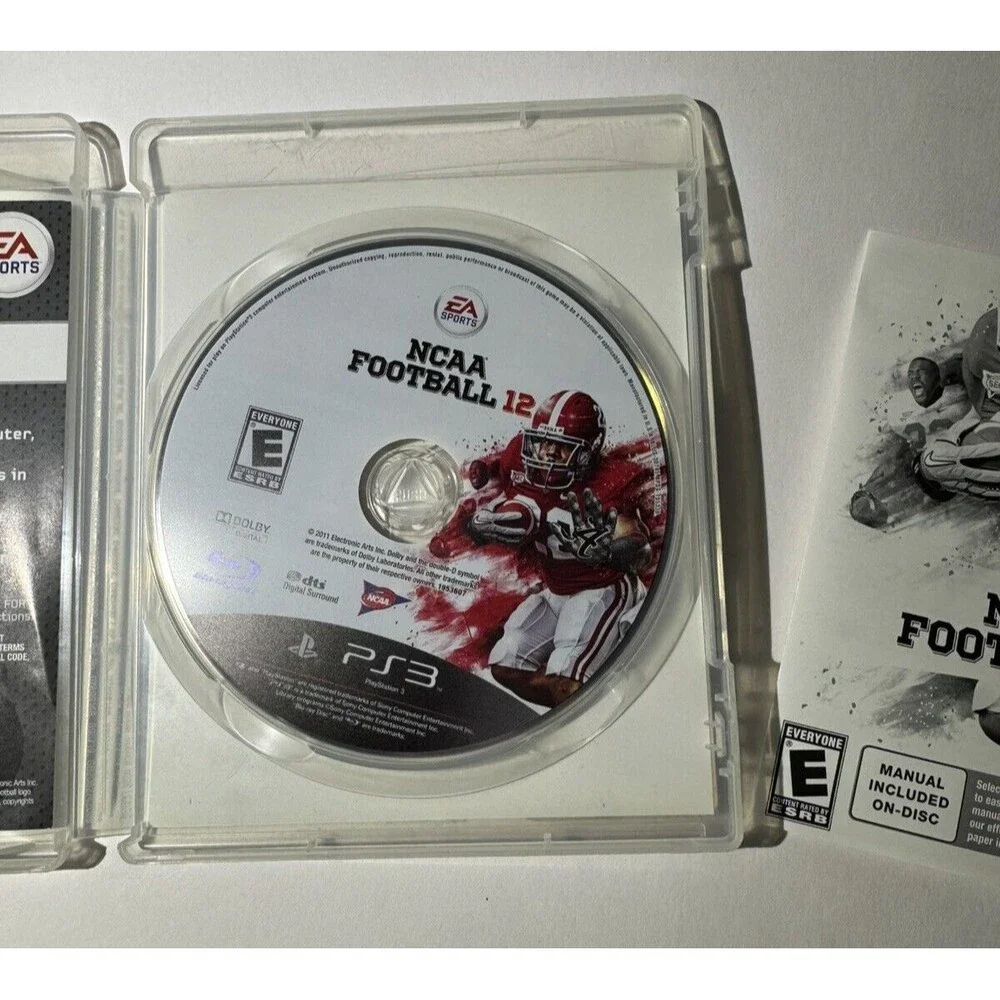NCAA Football 12 (Sony PlayStation 3, 2011) PS3‎ Complete w/ Manual - Free Ship